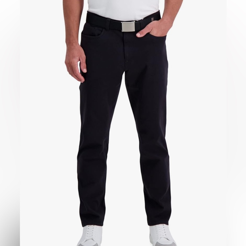Haggar Black Slim-Straight Pants